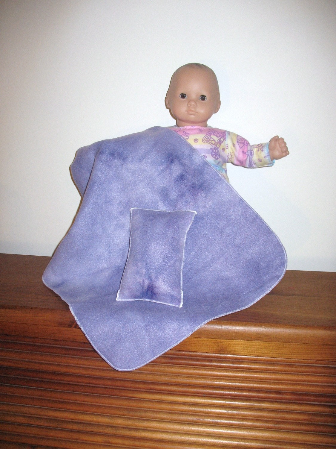 Doll Clothes Destash Blanket and Pillow for Bitty Baby Dolls