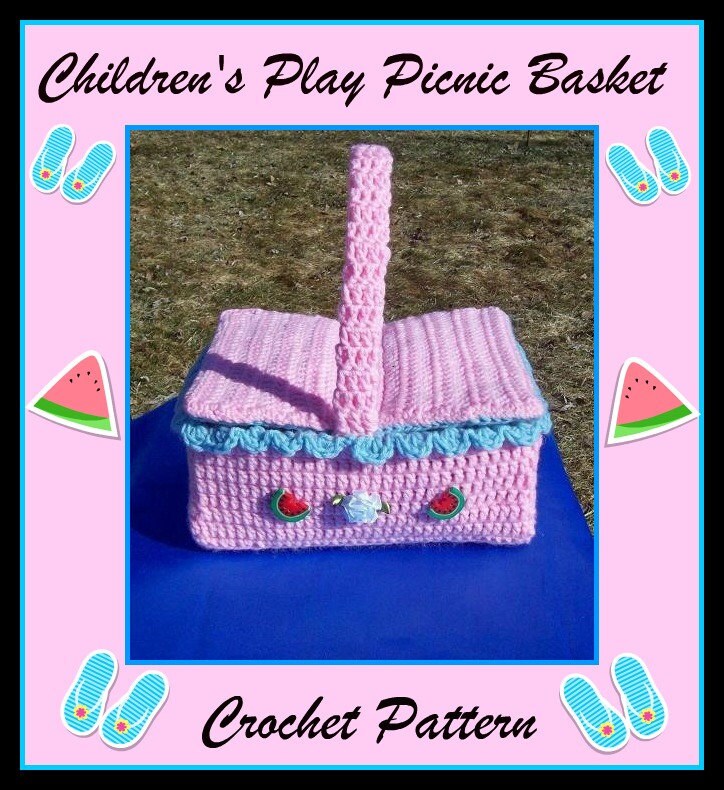 Children's Play Picnic Basket Crochet Pattern