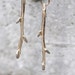 Sterling silver budding twig earrings