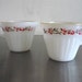 Vintage Housewares 70's Milk Glass Cups, Floral, White, Set of Two by Termocrisa 188 FreshandSwanky on Etsy
