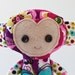 Cloth Doll Monkey in Bloom in Brite - ready to ship