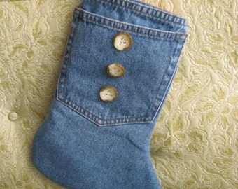 Denim Stocking-Western-Cowboy-Country-Blue Jeans