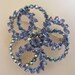 Beautiful Vintage Blue Rhinstone Brooch