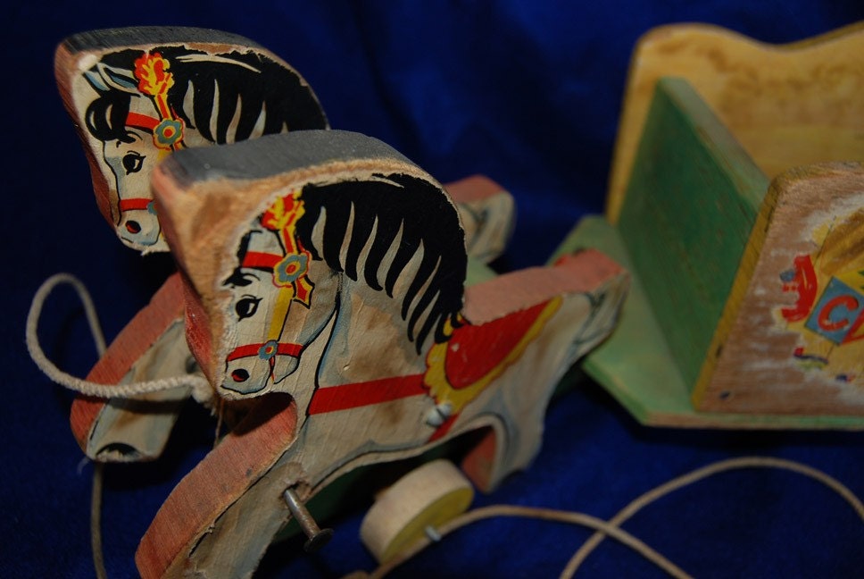 1940s Fisher Price Toy Wagon.