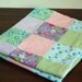 RESERVED for Brandie: Spring flowers quilt and tweet bird burp cloth set