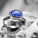 cobalt blue sea glass ring, size 8
