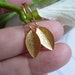 Simple Gold Leaf Earrings (Silver version is also available)