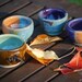 reserved for ageekess colorful espresso set (set of 4) by claylicious