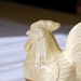 home decor rooster in butter yellow