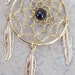 ECLIPSE II Gold Dream catcher earrings with black onyx