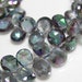 12 Beads Set - Beautiful MYSTIC TOPAZ Faceted Pear Briolettes