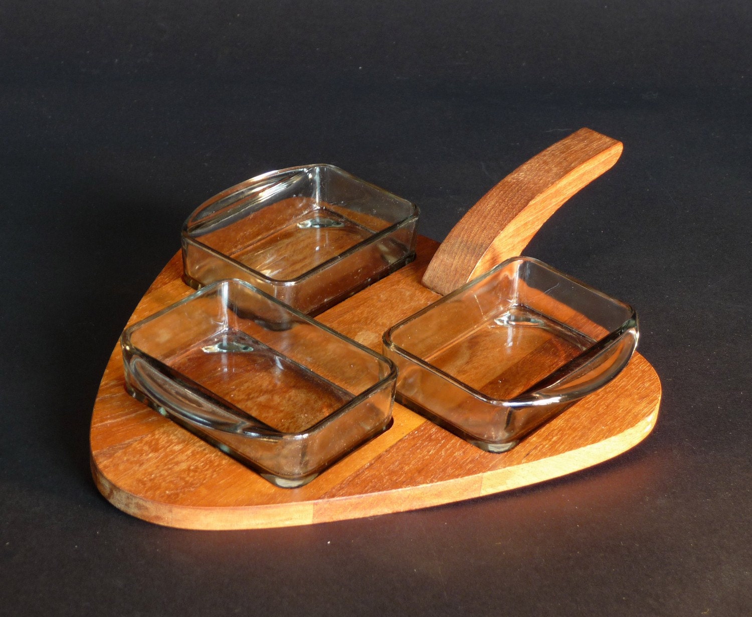 Wooden Condiment Tray by ILiveModern on Etsy