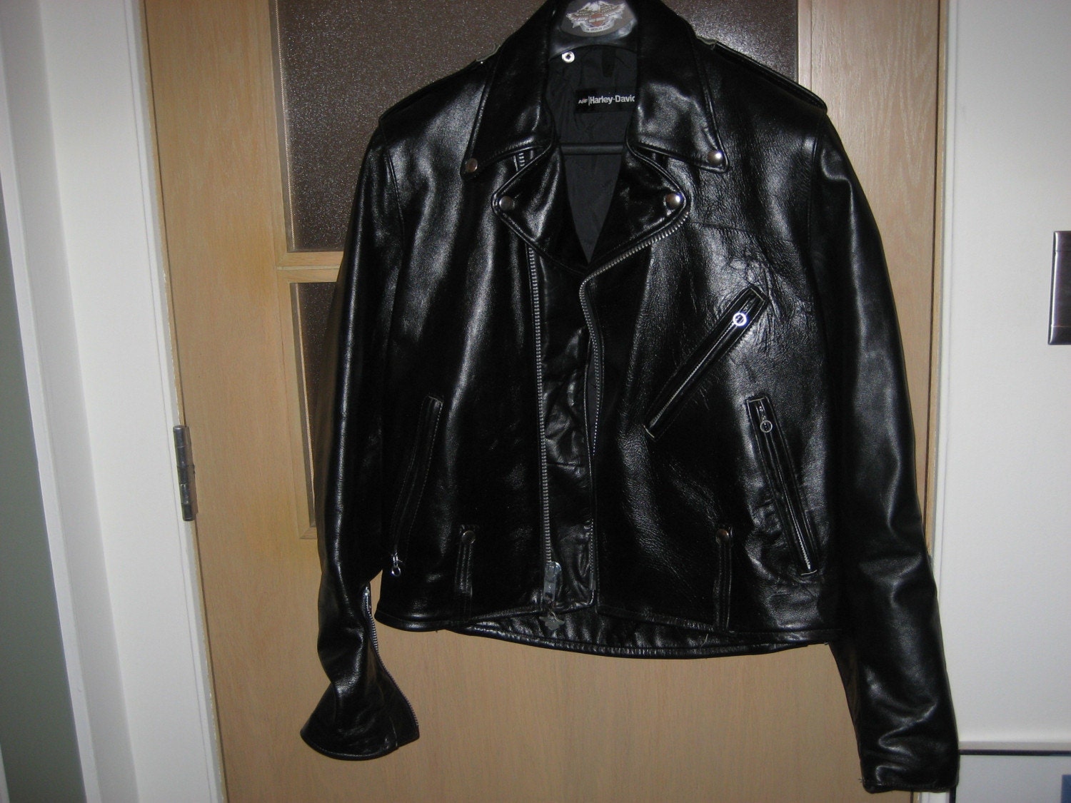  AMF Harley Davidson motorcycle leather jacket 