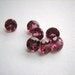 Reserved for Tammi Cranberry Tourmaline Faceted Rounds, 2 pairs, 4 pcs total