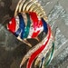 Colorful Vintage fish brooch