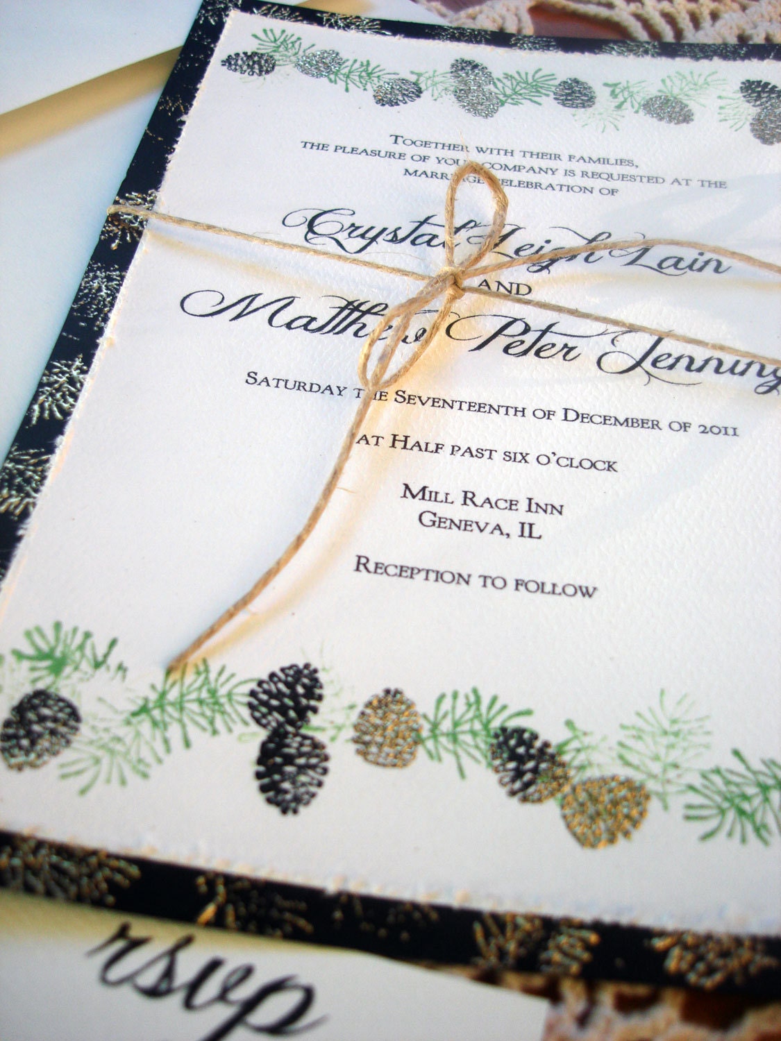 Simple Wedding Invitations For A Winter Wedding 9