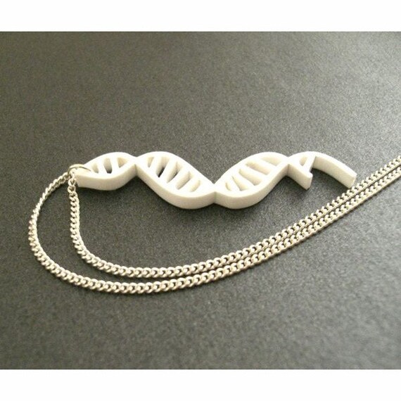 Helical Symmetry laser cut DNA double helix necklace in