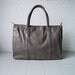 Tote bag grey--Adeleshop handmade Leather bag Messenger Diaper bag Shoulder bag Tote Handbag Hip bag Women