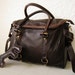 SALE 15% leather handbag---Adeleshop clip on laptop messager satchel purse shoulder cross body bag in Dark Brown