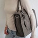ON SALE Leather bag clip on laptop (17in MacBook Air/ Pro) messeger satchel purse shoulder cross body bag LARGE in Grey