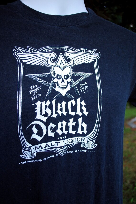 Vintage Black Death Malt Liquor 70s Tshirt