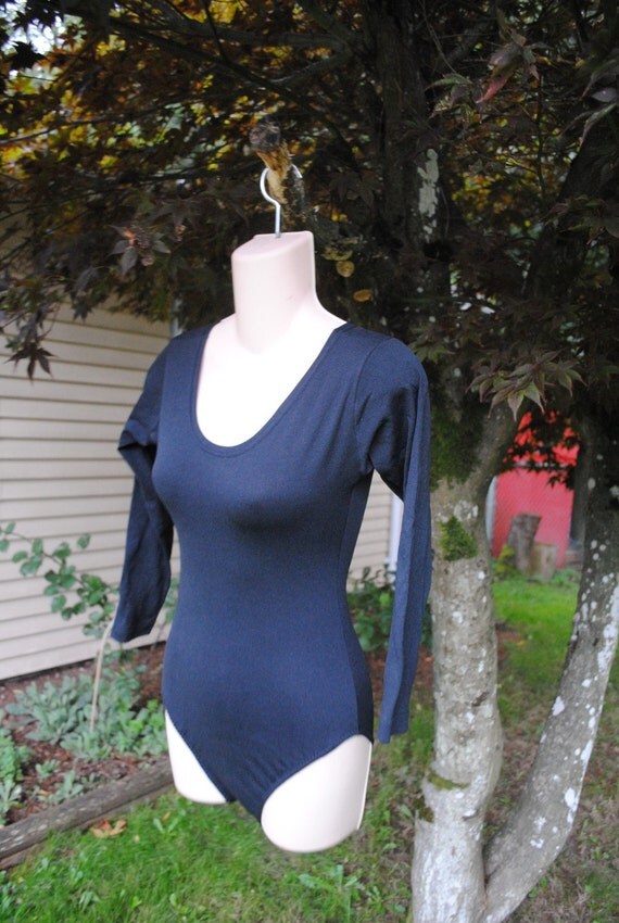 Plain Jane Black 80s Workout Leotard