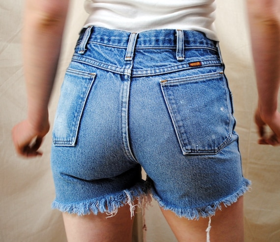 Vintage Daisy Dukes Distressed Rustler Denim Shorts