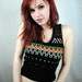 Vintage 80s Mini Geometric Acrylic Sweater Vest
