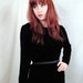 Lovely Vintage 50s Velvety Black Dress