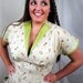 Vintage 1950s 60s Spinning Wheel Dress - XL