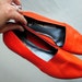 Vintage Orange Glacee Flats - Womens Size 6 1/2