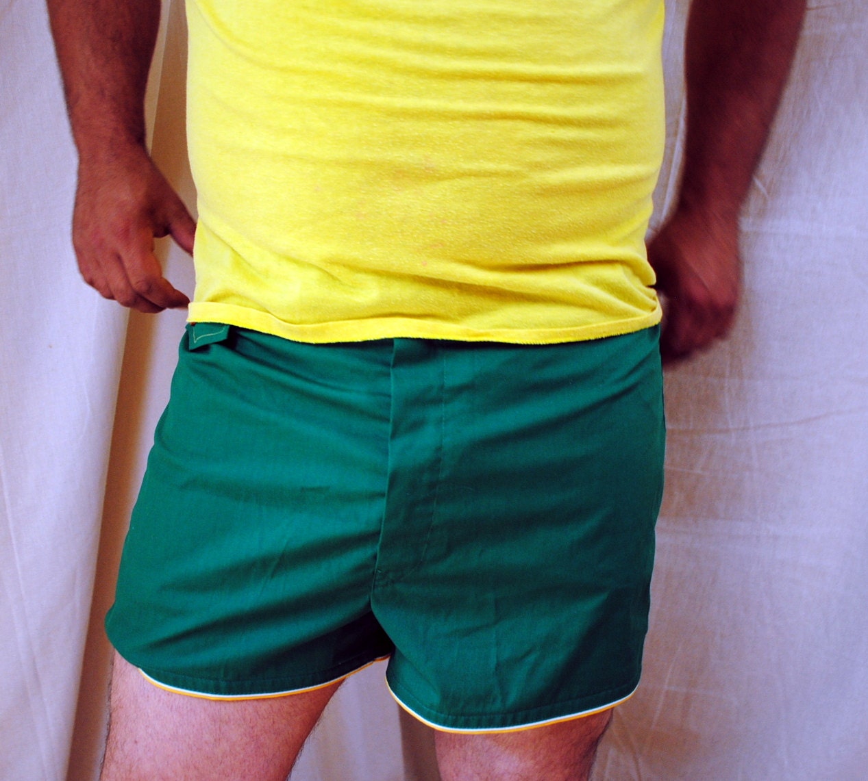 Vintage 70s Men's Swim Trunks Short Shorts