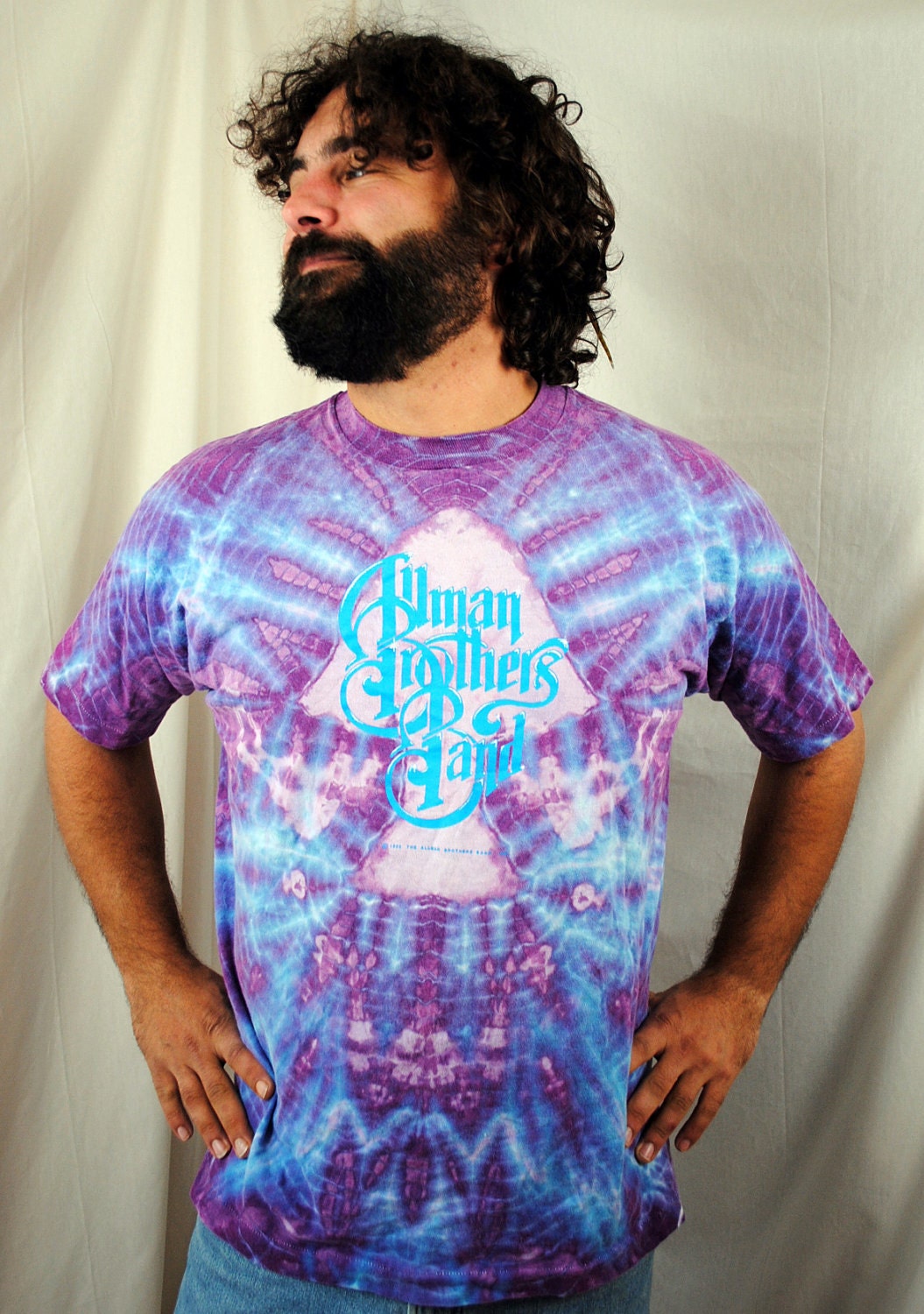Vintage 1992 Allman Brothers Band Tie Dye Mushroom Tee Shirt