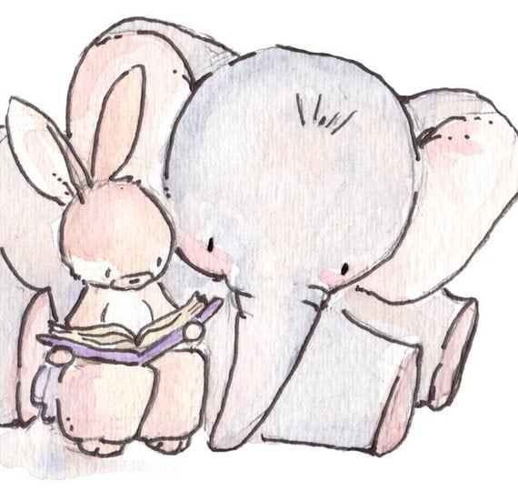 elephant reading clipart - photo #19