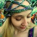 Renaissance Hat or Snood For The Fair Maiden in You Green Purple Multi
