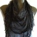 Taupe Fine Lace ..Richly Fringed...Mediterranean fever.... Summer collection