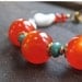 VALENTINES SALE Pumpkin Orange Handmade Bracelet - Vintage Orange Moonglow