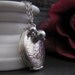 Silver Folding Locket Necklace, Gray Pearls Floral Locket, Long Necklace Locket Photos -SENTIMENTAL