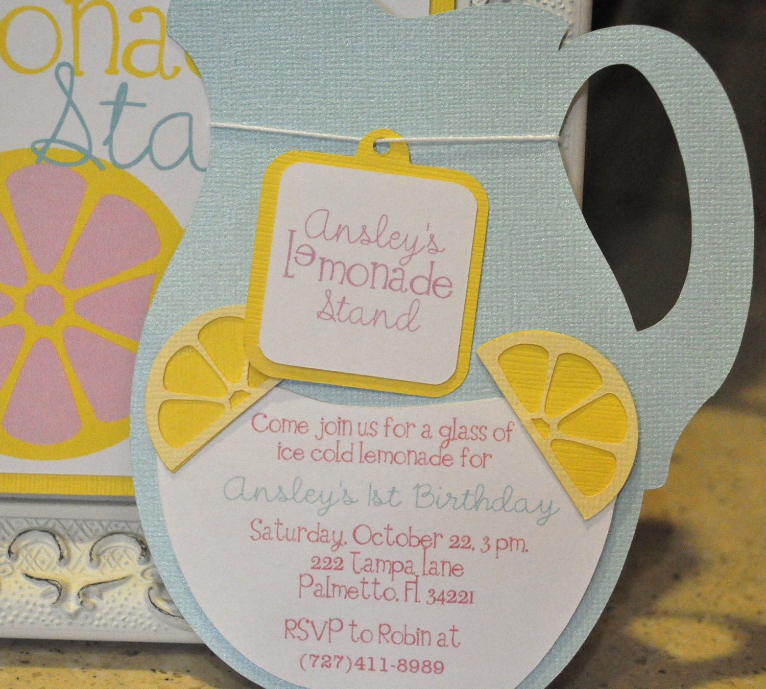 Lemonade Birthday Party Invitations 2