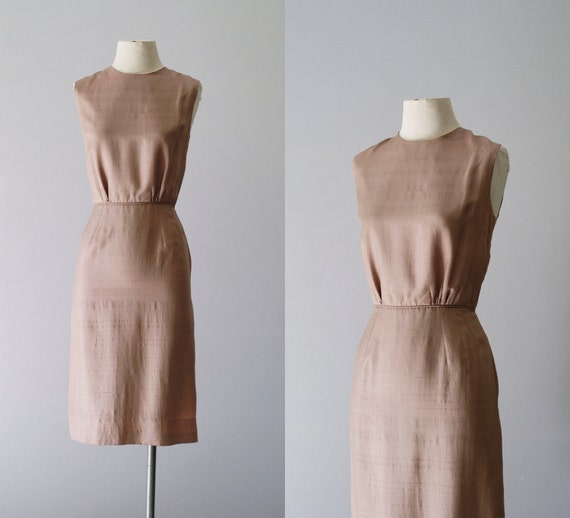 60s dress / 1960s silk sheath dress / Cocoa Bella dress