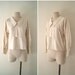 1940s silk blouse // 40s ivory silk top