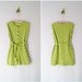 90s romper / polka dot cotton jumpsuit / Dot Gain onesie