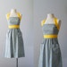 70s sundress / 1970s cotton handmade dress / Flower Picking dress