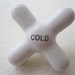Vintage COLD Porcelain Faucet Handle White