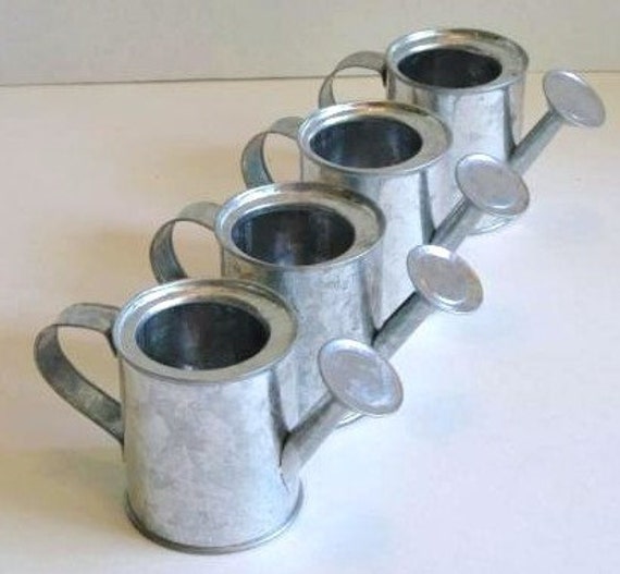 Items similar to 4 Metal Miniature WATERING CANS Craft Flower Supply on Etsy