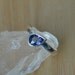Unheated Color Shift Sapphire with Rutiles in Sterling Silver Ring