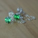 Tsavorite Garnet Studs with Sterling Silver Chain