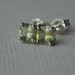 5mm Chrysoberyl Cushion Cut Post Earrings in Sterling