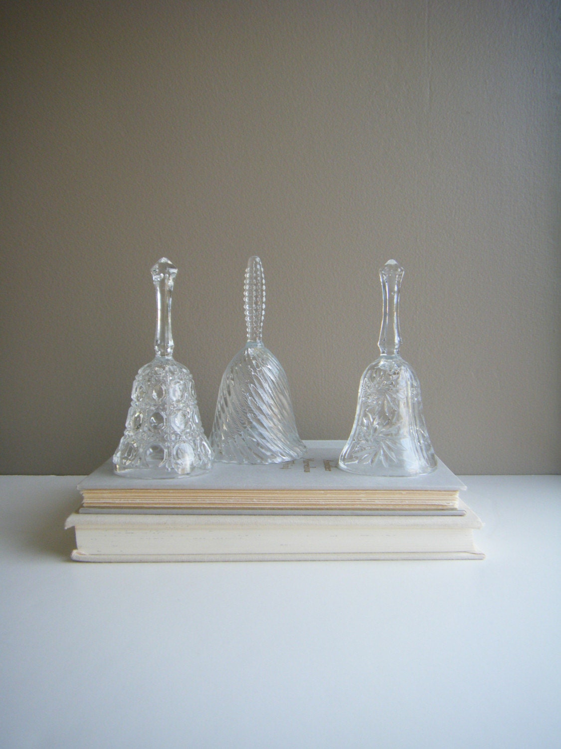 Vintage Glass Hand Bells