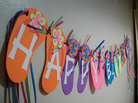 Flip Flop Birthday Banner